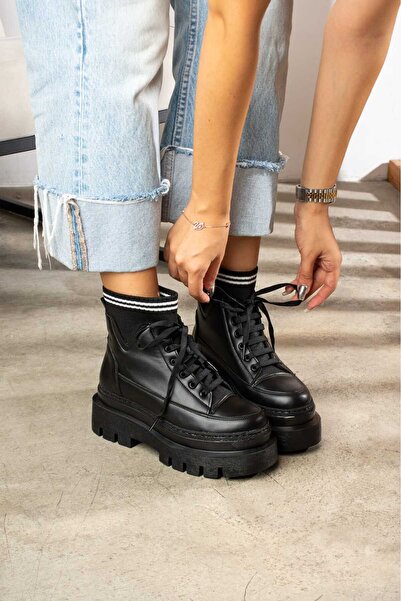 Kadınsı Shoes Kadın Mikel Triko Detaylı Bot