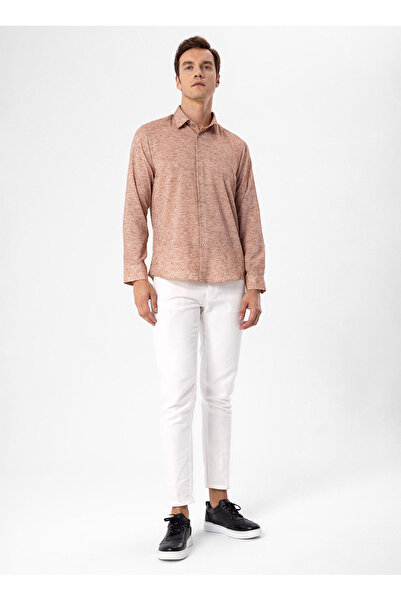 SÜVARİ Суварі Slim Fit Класичний комір з емблемою Чоловіча сорочка GM2024700406