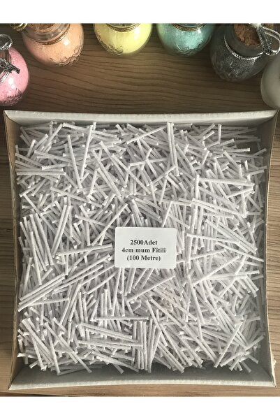 BlueDaisyCandle 4 Cm Fitil ( 2.500 Adet ) Yüzde Yüz Pamuk Ipinden Hazır Sert ...