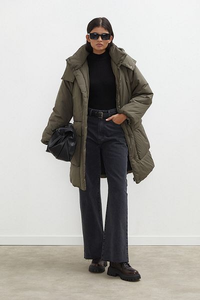 Manuka Anorakmantel mit Kapuze in Khaki