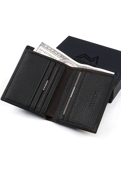 TESBİHCİBABA Mandarin| Arsel Garni Brown Men's Leather Wallet Card Holder