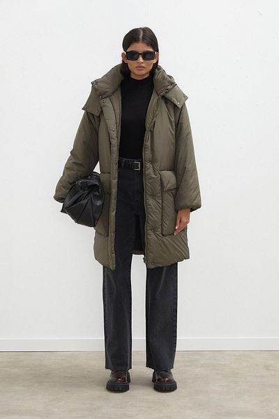 Manuka Anorakmantel mit Kapuze in Khaki