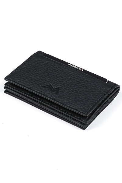TESBİHCİBABA Mandarin| Tiny Madrid Men's Leather Card Holder-Wallet