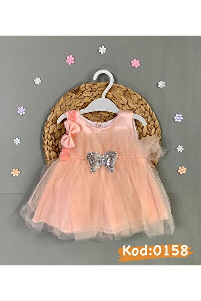 Petite Ponpon Baby Kız Bebek Yenidoğan Mevlit Elbisesi Simli Tül Detaylı Hedi...