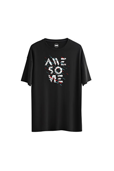 NoiCasuale تي شيرت Avesome مطبوع رقميًا للاسترخاء العادي