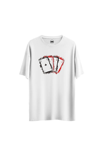 NoiCasuale تي شيرت مريح عادي مطبوع رقميًا للعبة البوكر