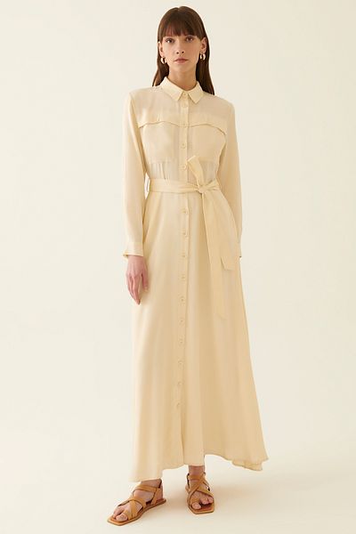 Perspective Angelica Ecru Color Dress