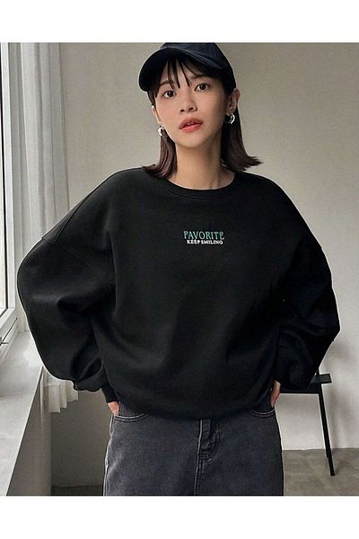 MANCY 'Favourite' Back Printed Crew Neck Sweatshirt