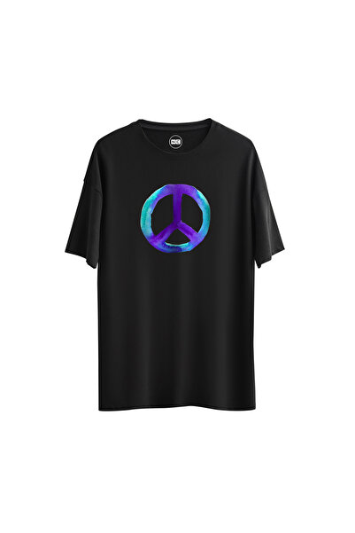 NoiCasuale تي شيرت استرخاء عادي مطبوع رقميًا من السلام