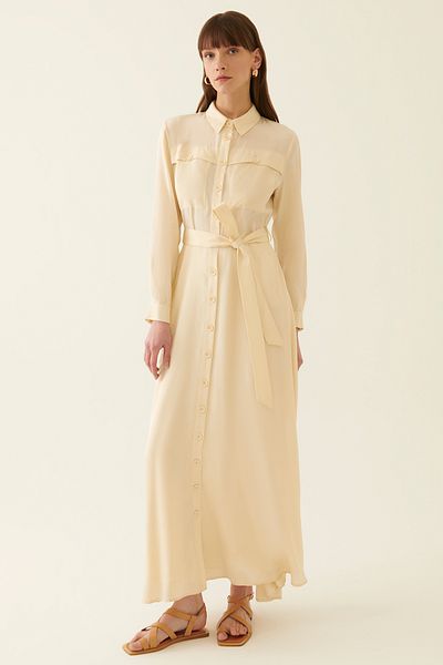 Perspective Angelica Ecru Color Dress