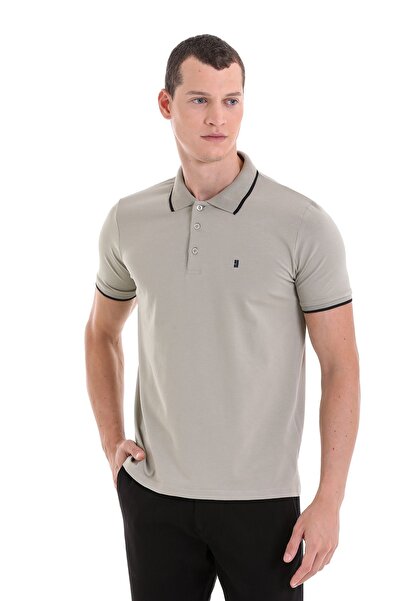 Hatemoğlu Green Regular Fit Plain Polo Collar 100% Cotton T-Shirt