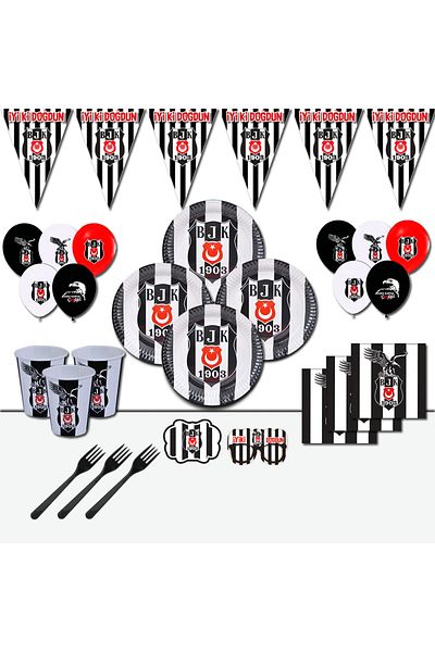 doğumgünüparti black and white fan party set for 24 people