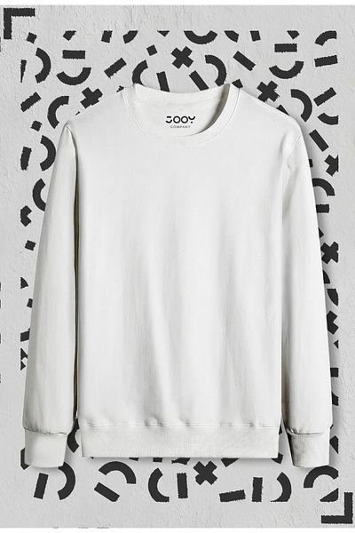 Jooy Company White Crew Neck Φούτερ Γκρι Φούτερ Σετ 2 τεμαχίων Συνδυασμός