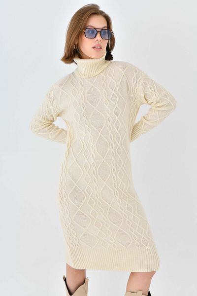 GÖKÇE CLOTHİNG Women's Patterned Knitwear Dress