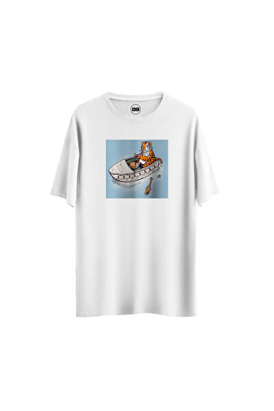 NoiCasuale تي شيرت استرخاء عادي مطبوع رقميًا على شكل نمر