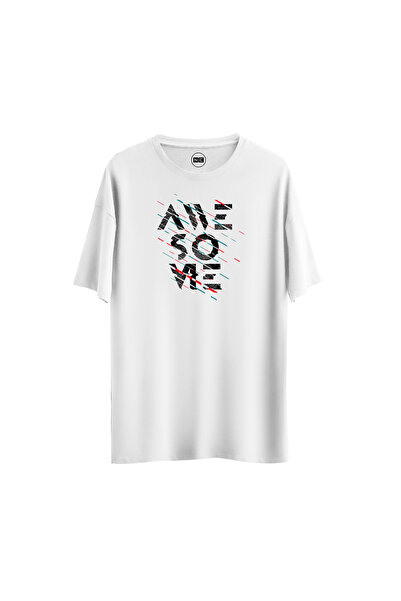 NoiCasuale تي شيرت Avesome مطبوع رقميًا للاسترخاء العادي