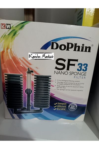 Dophin Pg 33 - Double Sponge Large Filter Motorless Pipe 1 Piece