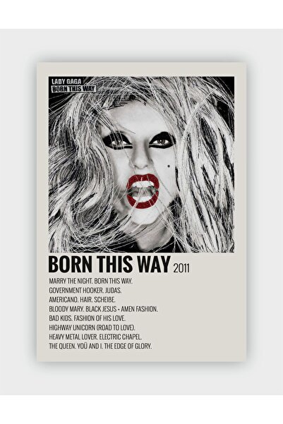 fırsatlar diyarı Lady Gaga - Born This Way Duvar Posteri - Duvar Dekoru - Kal...