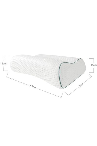 VİSCOTEX High Orthopedic Pillow with Pavilion White 55X40X13/11 cm