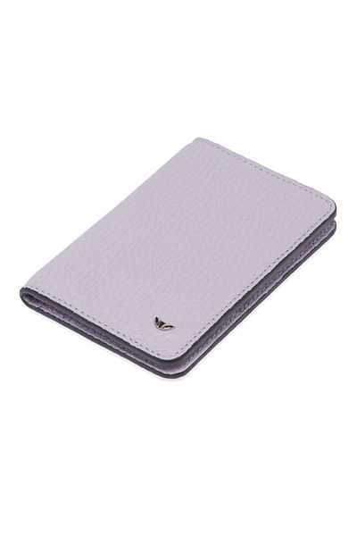 Tergan Purple Leather Unisex Card Holder 01645p5m