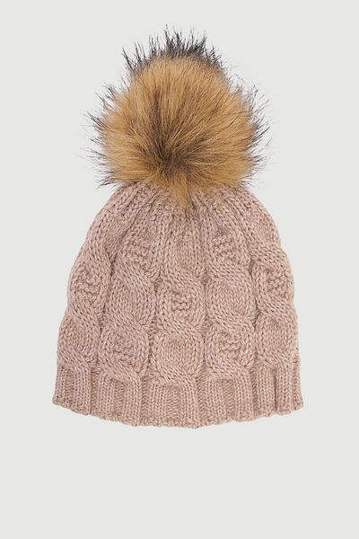 Perspective Beige Beret with Feather - Colorful Design