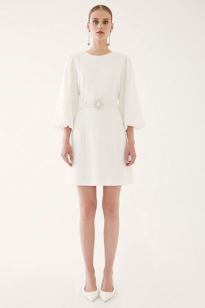 Perspective Jane Ecru Mini Women's Dress