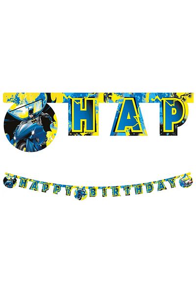 kidspartim Πανό Happy Birthday με θέμα το Batman 2,10 cm