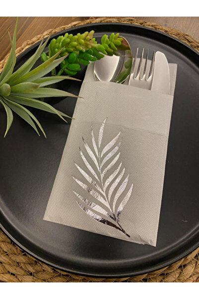 kidspartim مناديل جيب بيضاء مذهبة باللون الفضي مقاس 12 قطعة مقاس 40 × 40