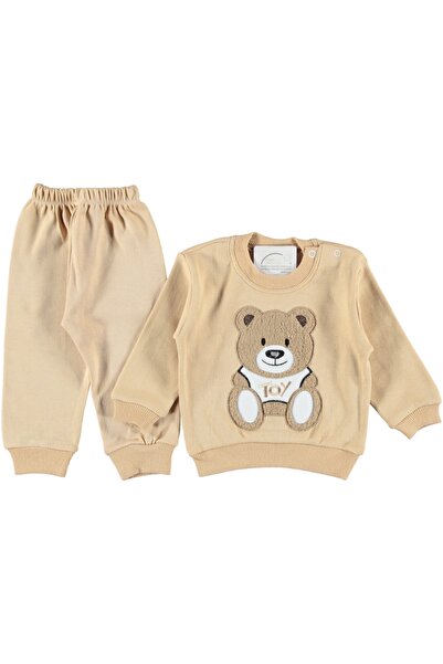 Buqete بدلة رجالية مطرزة من القطن الممشط 6/12 شهرًا