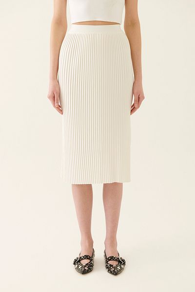 Perspective Perias Ecru Color Knitwear Skirt