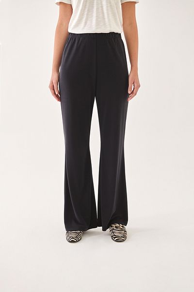 Perspective Alary Comfortable Fit Long Length High Waist Black Color Women's Pants
