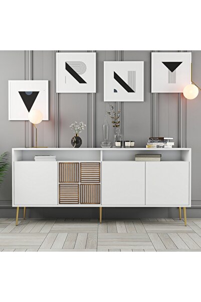 Variant Mobilya Milan Konsol - Beyaz / Altın