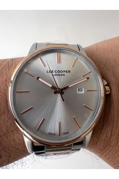 Lee Cooper 43 Mm Classic Steel Men's Wristwatch