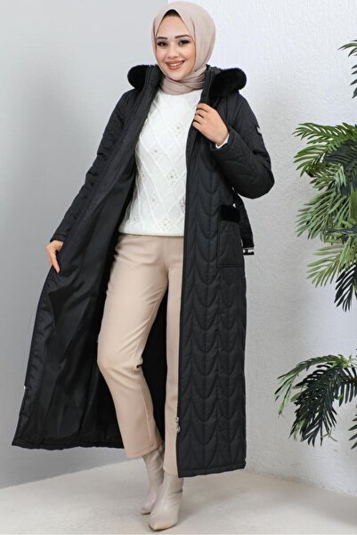 benguen 9107 Καπιτονέ Χειμερινό Παλτό Μαύρο