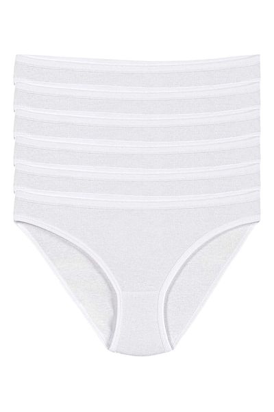 Yıldız Çamaşır Women's White 6 Pack 100% Cotton Bikini Panties