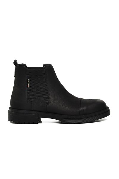 Bulldozer 240006 حذاء تشيلسي أسود من الجلد الطبيعي Nubuck للرجال