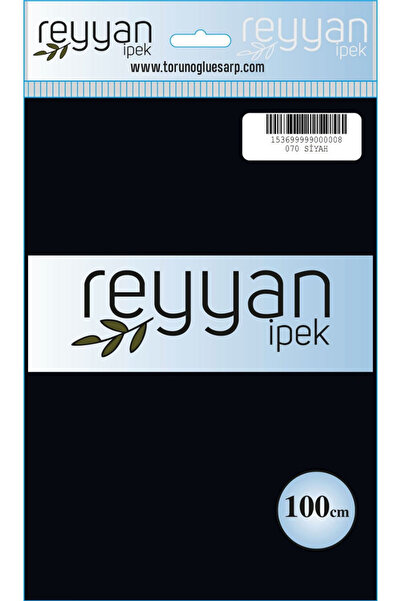 REYYAN Plain Color Embroidery Writing 100 cm 3 Pieces Mixed 9 (070 Black/001 White/070 Black)