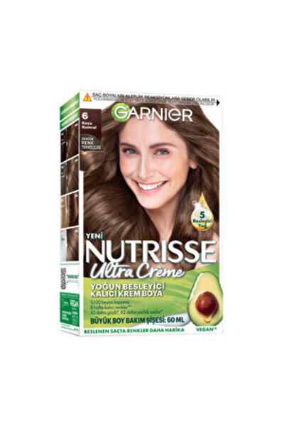 Garnier ( 2 ADET ) Garnier Nutrisse Yoğun Besleyici Kalıcı Krem Saç Boyası 6 Koyu Karamel