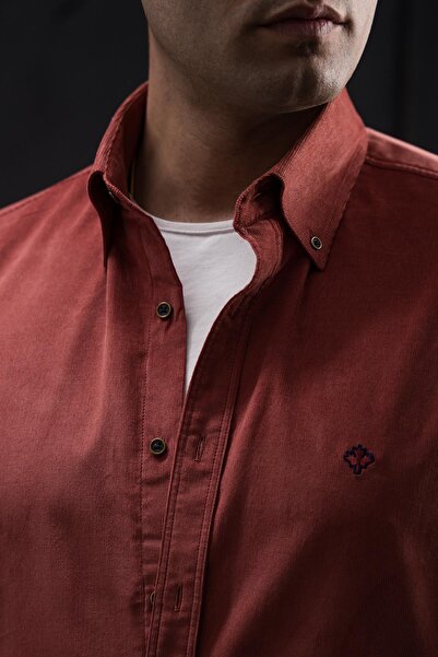 Paul Martin Ανδρικό βελούδινο πουκάμισο με κουμπιά με λεπτό ριχτάρι με κουμπιά