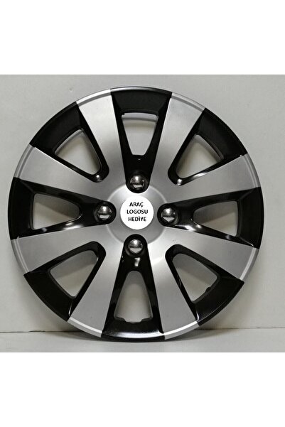 MR Ford Focus 15"inç Kırılmaz 4 Adet 1 Takım Siyah Gri Jant Kapağı Seti