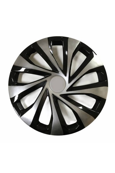 MR Stream 15"inç Kırılmaz 4 Adet 1 Takım Siyah Gri Jant Kapağı