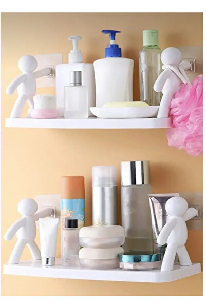 MİMOZA PARK 2 Adet Kendinden Yapışkanlı Craft Banyo Rafı Tarz Baharatlık Rafı...