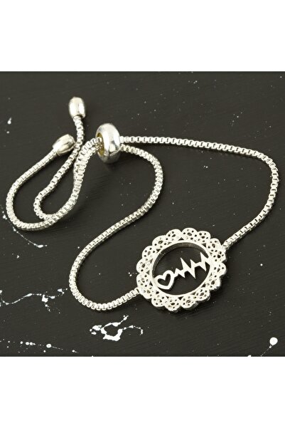 Genel Markalar Kalp Ritmi Zirkon Taşlı Asansörlü Bileklik