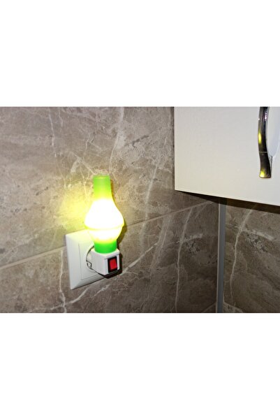 TLG Store Tlg Gece Lambası Anahtarlı Prize Takılan Fişli Gece Lambası Yeşil