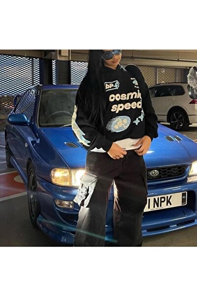 Touz Streetwear ανάγλυφο Cosmic printed μαύρο φούτερ Unisex