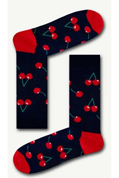 Bidigago Cherry Patterned Colorful Unisex Socks