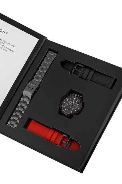Daniel Klein Dk.1.13572.3 - Men's Wrist Watch and Silicone Metal Band Gift Set