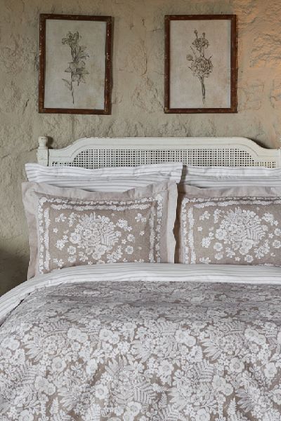 Karaca Home Σετ Παπλωματοθήκη Διπλή Harmonie 100% Βαμβακερή Μπεζ