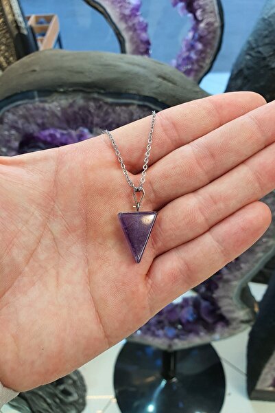 Nelleovana قلادة من حجر الجمشت الطبيعي (الطاقة الإيجابية، القوة، طاقة الحياة)...