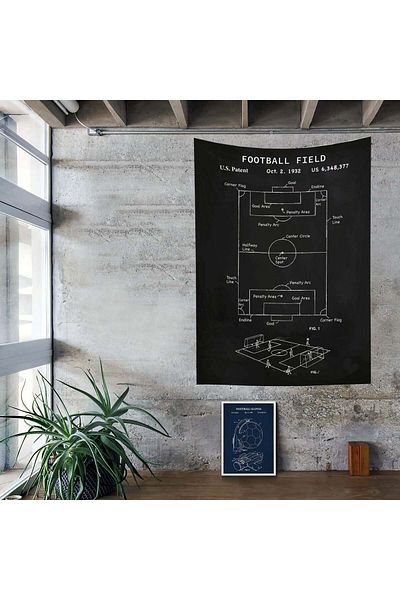 The Lucid Lab Tablă pentru teren de fotbal - Tapet pentru teren de fotbal - 100 Cm X 135 Cm